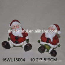 2016 christmas ornaments ceramic santa claus